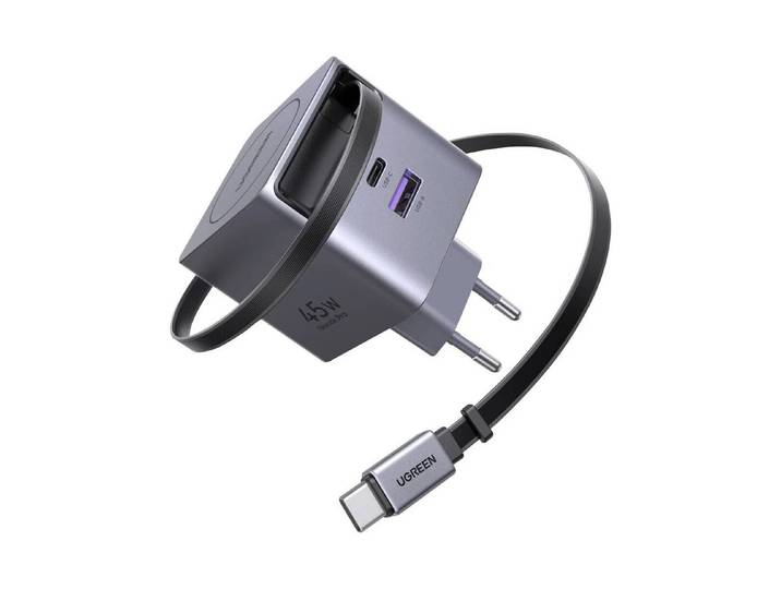 Ugreen Fast Charger GAN mit Kabel Usb-C / Usb-A 45W