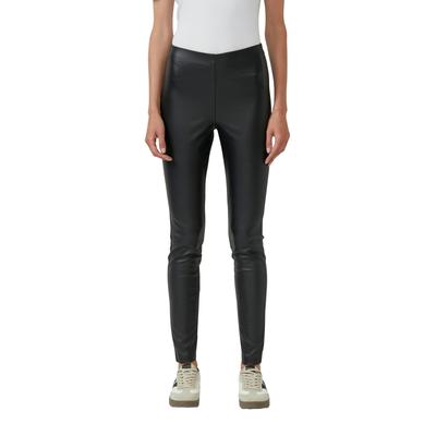 Leggings S.OLIVER, Damen, Gr. 34, N-Gr, schwarz, Web, Obermaterial: 100% Polyester, unifarben, regular fit lang, Hosen Leggings, mit elastischem Bund