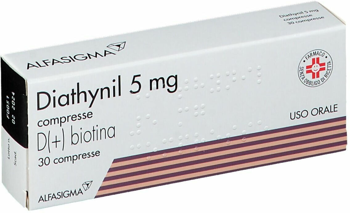 Alfasigma Diathynil 5 mg D(+) biotina 30 Compresse
