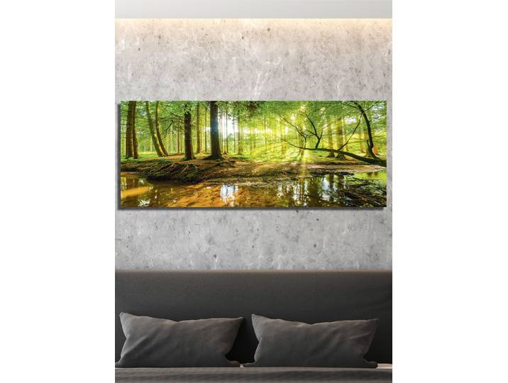 Hochwertiges Leinwandbild auf Holzrahmen, Grün