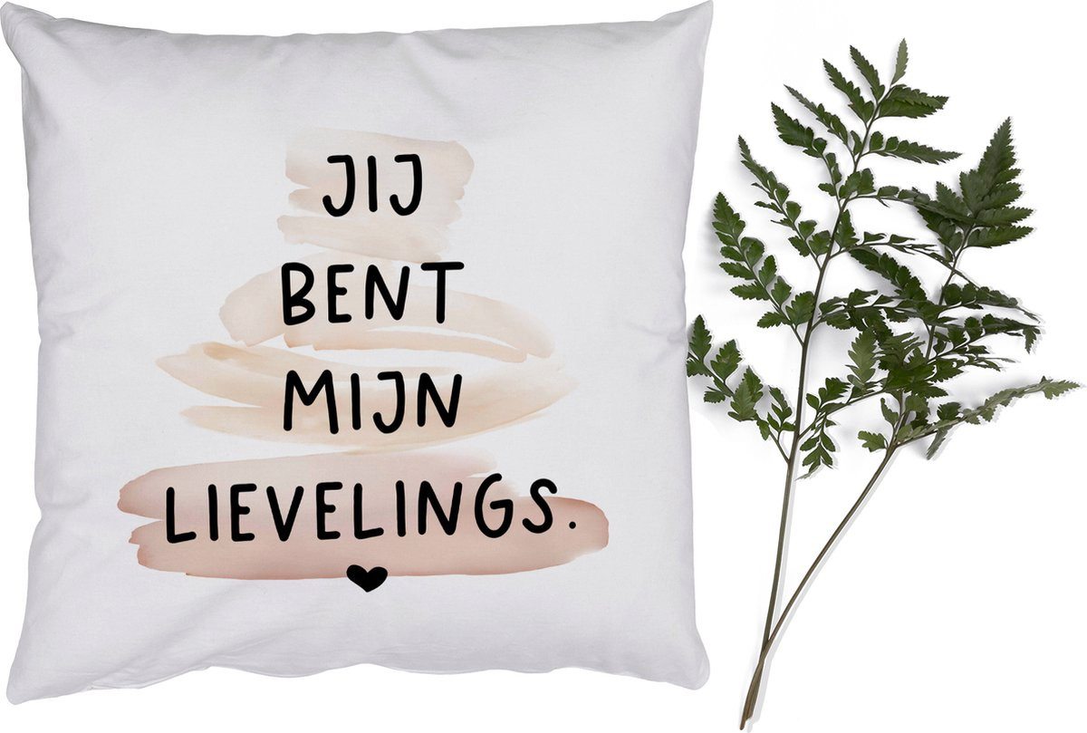 Sierkussen met tekst Jij bent mijn lievelings - 50 x 50 cm