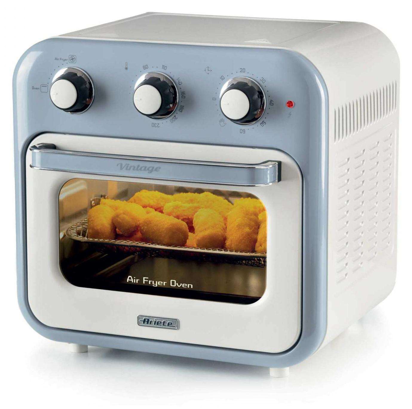 Ariete Vintage Mini-oven met luchtfriteerfunctie, blauw