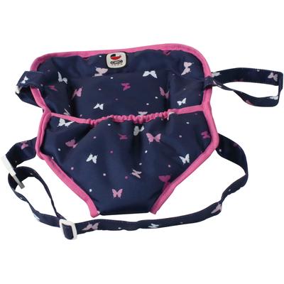 Puppen Bauchtrage CHIC2000 "Butterfly, rosa", bunt (butterfly blau), Puppenausstattungen, KinderB:2cm H:25cm T:2cm, Polyester, B:2cm H:25cm T:2cm