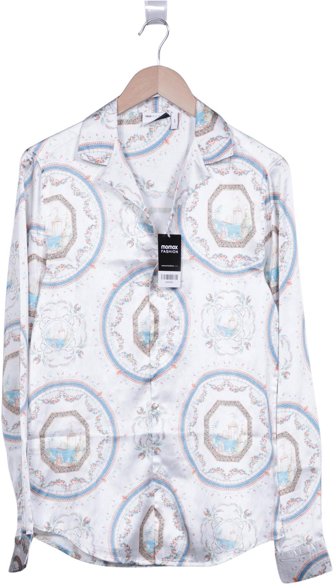 asos Herren Hemd, Mehrfarbig, Gr. Xxs, Synthetik - Second Hand