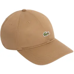 LACOSTE Unisex Cap - Baseball Cap, Baumwolle, Croco Logo, One Size, einfarbig Hellbraun (Cookie)