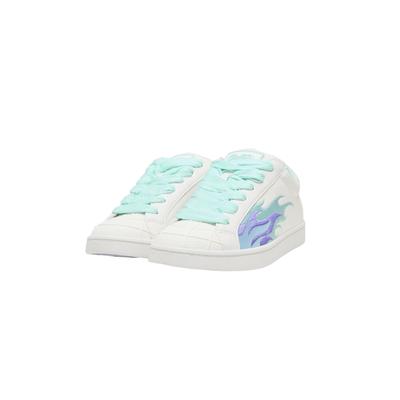 Sneaker BUFFALO "Buffalo LIBERTY FLAME", Damen, Gr. 37, weiß, grün, Polyurethan, Schuhe Sneaker