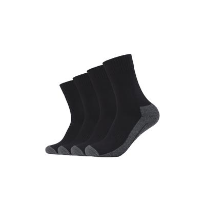 Socken CAMANO "function", Mädchen, Gr. 39-42, Sockengröße, schwarz, Materialmix, uni und meliert, normal, Socken Socken, mit feuchtigkeitsregulierendem Material