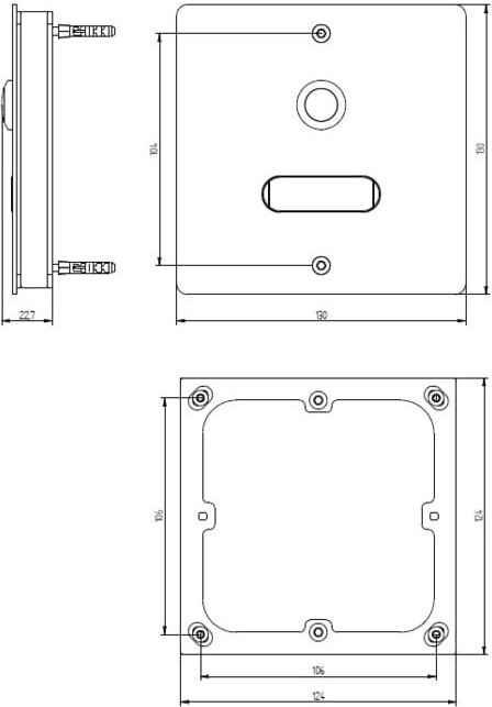 Grothe Plaque d’étage V2A 501 ETA AP acier inoxydable brossé (55501)