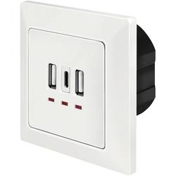 LogiLink PA0254 Unterputz-Dose mit USB-Ladeausgang Weiß