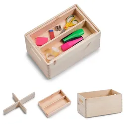 Zeller Aufbewahrungsboxen-Set braun