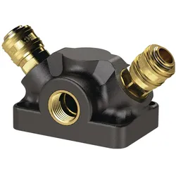 Tecwerk, Rohrverbindungstechnik, Endverteilerdose Gewinde G 3/4 ′′/26,44 mm IG, 2 Kupplungen DN 7,2