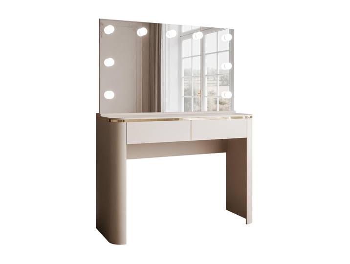 Schminktisch AVELINE ELITE mit Spiegel und LED-Beleuchtung