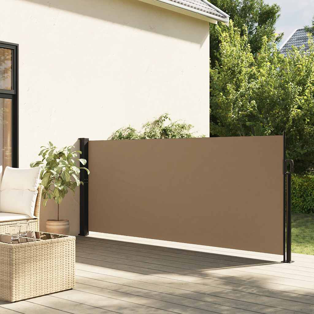 17 Stories Retractable Side Awning Taupe 140cm H x 300cm W