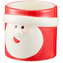 HOME STORY Duftkerze Santa   , rot , Dolomite,Wachs , Maße (cm): H: 8,2  Ø: 8.2