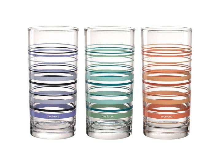 Gläser-Set Montana Transparent Kalk-Natron-Glas H 14 cm 280 ml 3 Stk