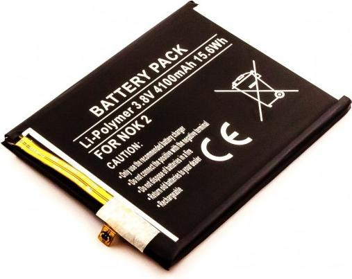 AccuCell Accu voor Nokia 2, Lithium-polymeer, 3,8V, 4100mAh, 15,6Wh