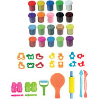 Super Knetset, 20 mal 56 Gramm und Zubehör, Kneten