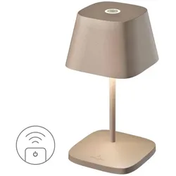 Villeroy & Boch Akku-Tischleuchte Neapel RC Alu, Eisen, Stahl Metall Beige Sand