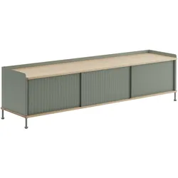 Muuto Enfold Sideboard, 186 x 48 cm, eiche geölt / dusty green
