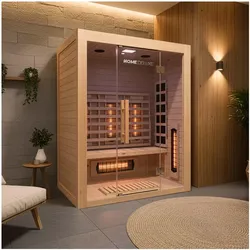 HOME DELUXE Infrarotkabine mit Vollspektrumstrahler SAHARA L - 150 x 120 cm für 3 Personen