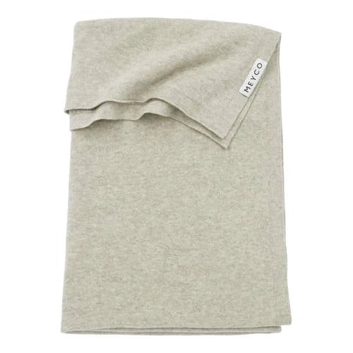 Meyco baby wiegdeken Knit Basic Sand Melange 75x100 cm