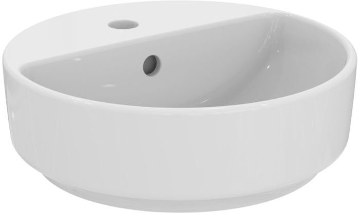 Ideal Standard life O Waschschale T573501 40x40x15,5cm, mit Hahnloch/Überlauf, weiß