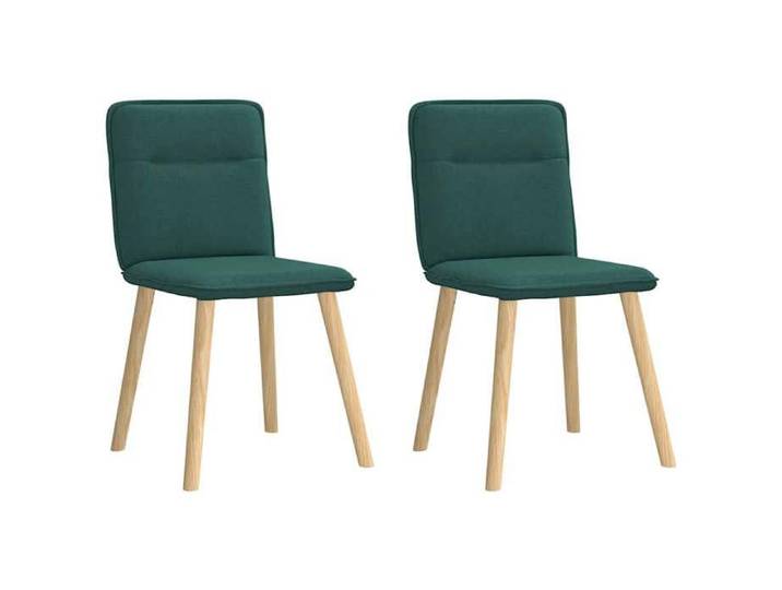 UU NEW* Chaises à manger - lot de 2 - Chaises de Cuisine vert foncé - tissu CHY1547042