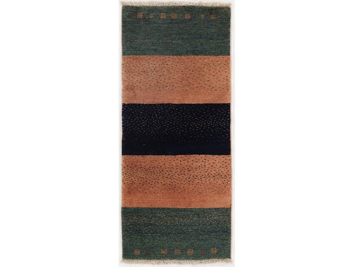 Perser Gabbeh Teppich 82x198 Handgeknüpft Modern Orientteppich Perserteppich Läufer Wolle