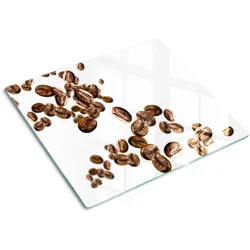 GLASPLATTE 60x52 cm Kaffeebohnen
