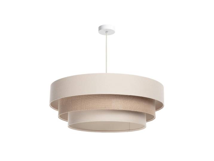 Hängeleuchte Boho, Creme, Beige, Karamell, Metall, Kunststoff, rund, 89 cm, Handmade in Europe, Europäischer Sicherheitsstandard, Schutzklasse II (Schutzisoliert), Lampen & Leuchten, Innenbeleuchtung, Hängeleuchten, Pendelleuchten