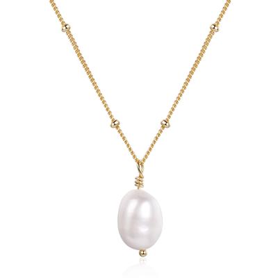 Perlenkette AILORIA "Halskette SABURO", Damen, gold, Halsketten Perlenkette