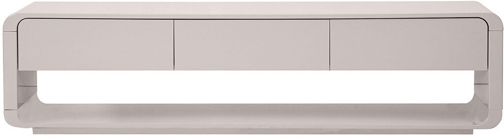 Miliboo TV-Möbel Design beige glänzend mit 3 Schubladen L179.5 cm SAILOR