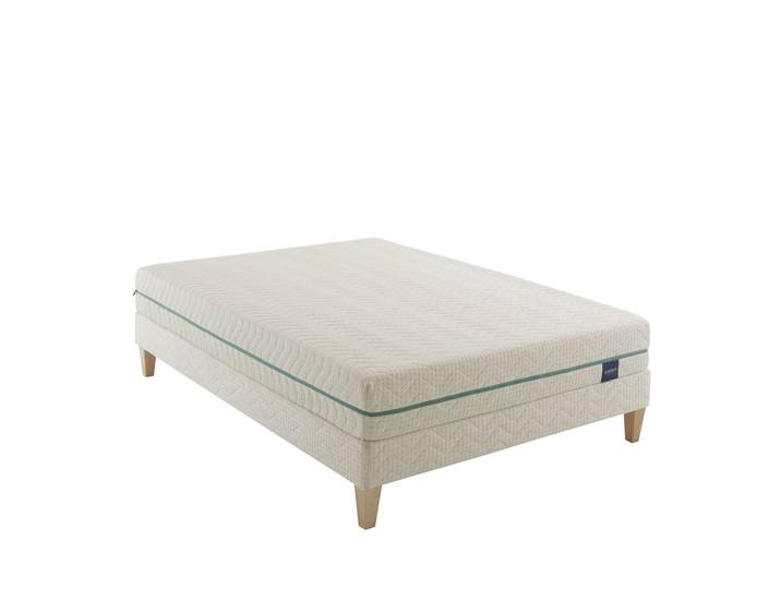 Ensemble matelas naturel latex naturel, sommier et pieds Aube 700 - SOMEO 200x200