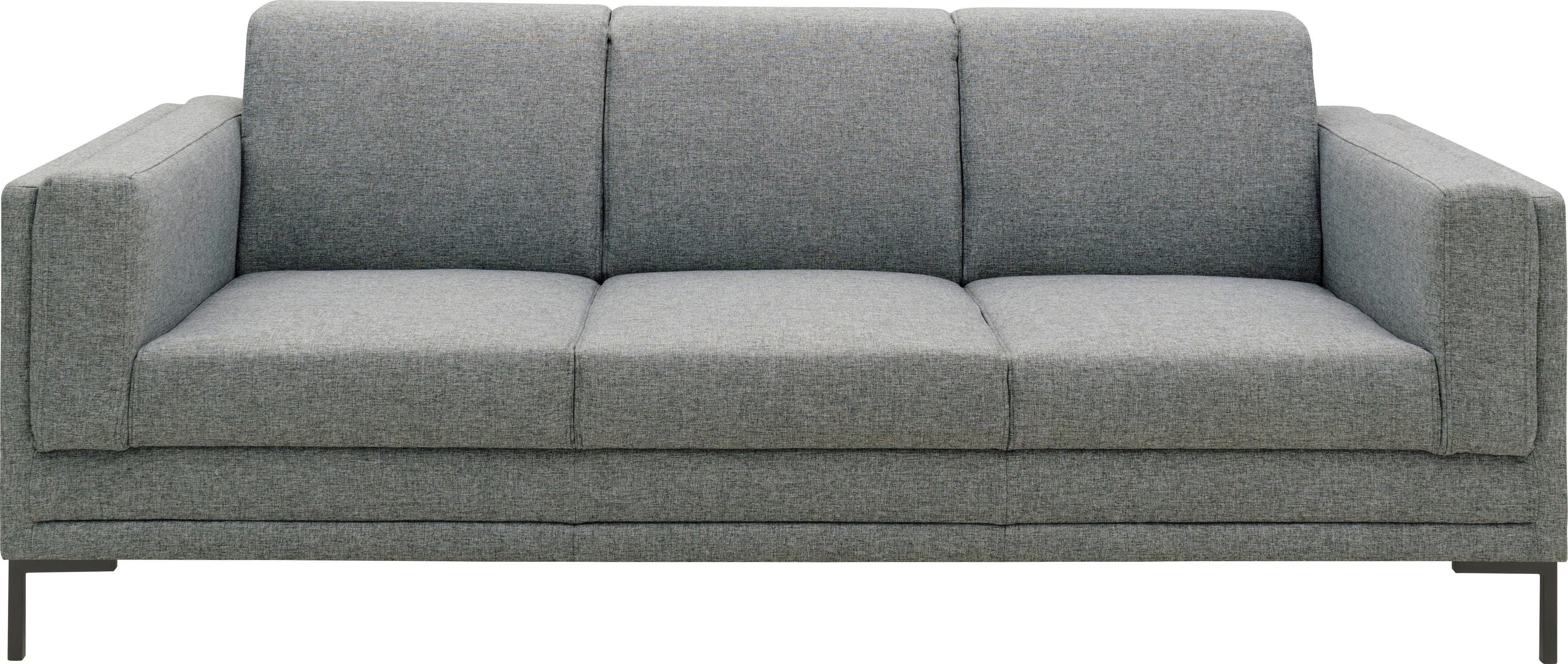 3-Sitzer "LOOKS VII", grau (salz, pfeffer), B:210cm H:82cm T:90cm, 100% Polyester, LOOKS BY WOLFGANG JOOP, Sofas, 3-Sitzer, klare Linien, edles Design salz, pfeffer B/H/T: 210cm x 82cm x 90cm, Struktur fein
