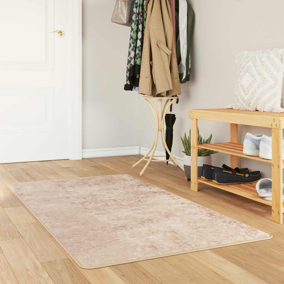 17 Stories Machine Tufted Area Rug Beige Rectangle 80cm x 150cm