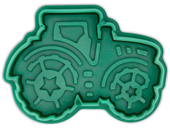 Städter Präge-Ausstecher Traktor 6.5 cm Dunkelgrün
