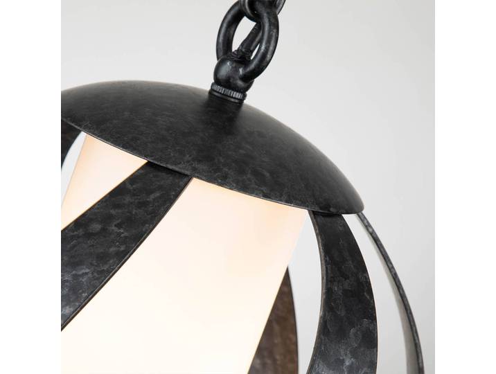Quintiesse Hängelampe Blacksmith, dimmbar, schwarz, für Flurbereich, Metall, Pendelleuchte