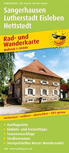 Sangerhausen, Lutherstadt Eisleben, Hettstedt: Rad- und Wanderkarte mit Ausflugszielen, Einkehr- & Freizeittipps, wetterfest, reissfest, abwischbar, GPS-genau. 1:50000 - Preis vom 09.10.2026 07:28:09 h
