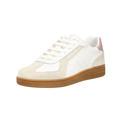 Sneaker MARC O'POLO "Marc O'Polo Sneaker Leder", Damen, Gr. 37, Leder, beige (weiß, rosa), Schuhe Sneaker