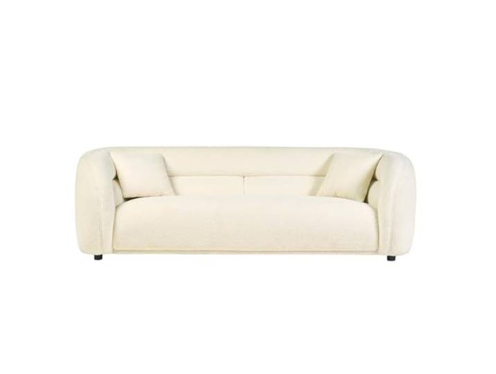 Miliboo Sofa 3-4 Plätze aus weißem Bouclé-Stoff Mochi