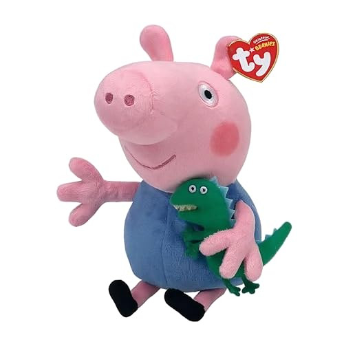TY Peppa Baby George varken met kleine dinosaurus 15 cm