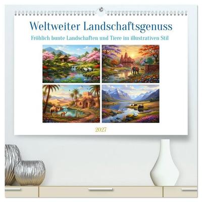 Weltweiter Landschaftsgenuss (hochwertiger Premium Wandkalender 2027 DIN A2 quer), Kunstdruck in Hochglanz
