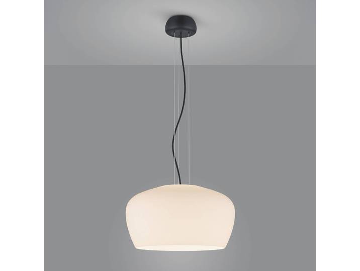 Helestra Designer Hängeleuchte Veda, dimmbar, weiß / opal, für Wohn- / Esszimmer, Glas, Design