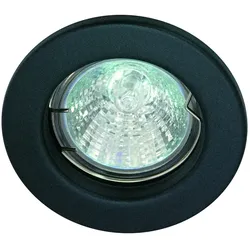 Rutec Einbaustrahler, IP20, Ø 8cm, ohne Fassung, DA Ø 6cm, geeignet für Betondecken. Mit Sprengring, starr, schwarz matt RU-R55032-M
