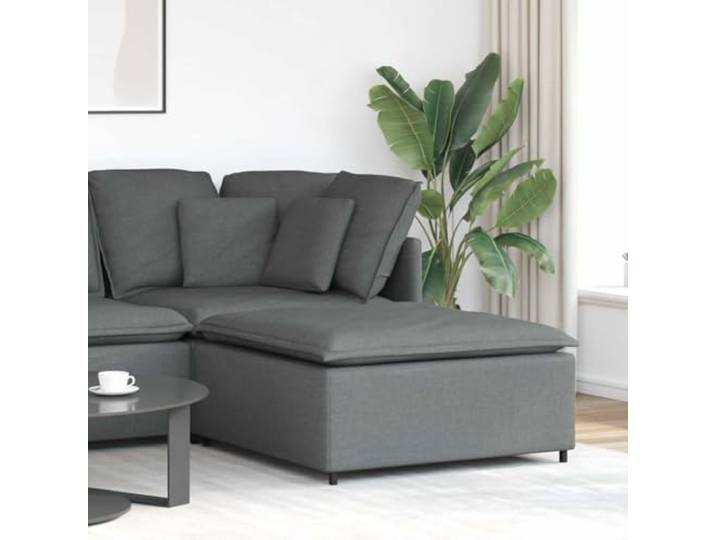 HKQWPBF Modulares Sofa-Fußhocker-Modul Dunkelgrau 100 x 100 x 48 cm Modulares Design, vielseitig kombinierbar, elegante Optik, robuste Konstruktion, komfortable Polsterung