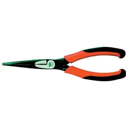 Bahco, Zange, ERGO Flachrundzange mit Öffnungsfeder, Zwei-Komponenten-Griffen, lange Backen, phosphatiert(200 mm (200 mm)
