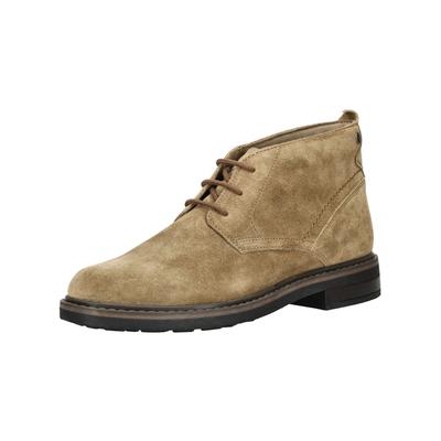 Schnürstiefelette CLARKS "Clarks Stiefelette Veloursleder", Herren, Gr. 46, braun, Veloursleder, Schuhe Schnürstiefelette