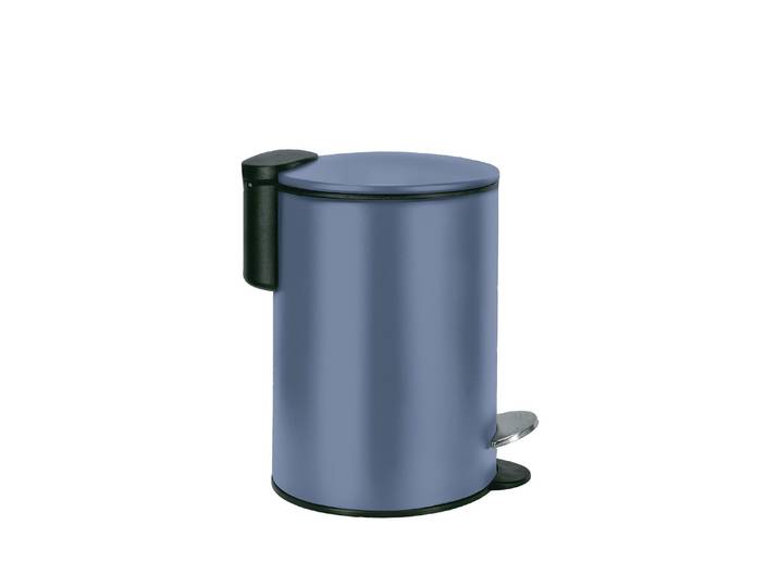 Mülleimer KLEINE WOLKE Treteimer Silence , blau (dunkelblau), B:17cm H:23,6cm, Metall, Mülleimer, Mülleimer