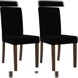 CLP 2er Set Esszimmerstuhl Ina Cord schwarz/antik-dunkel