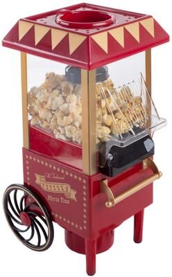 Air Popper Popcorn Maker – Vintage-Style Countertop Popper Machine with 6-Cup Capacity by Great Northern Popcorn Company (Red)